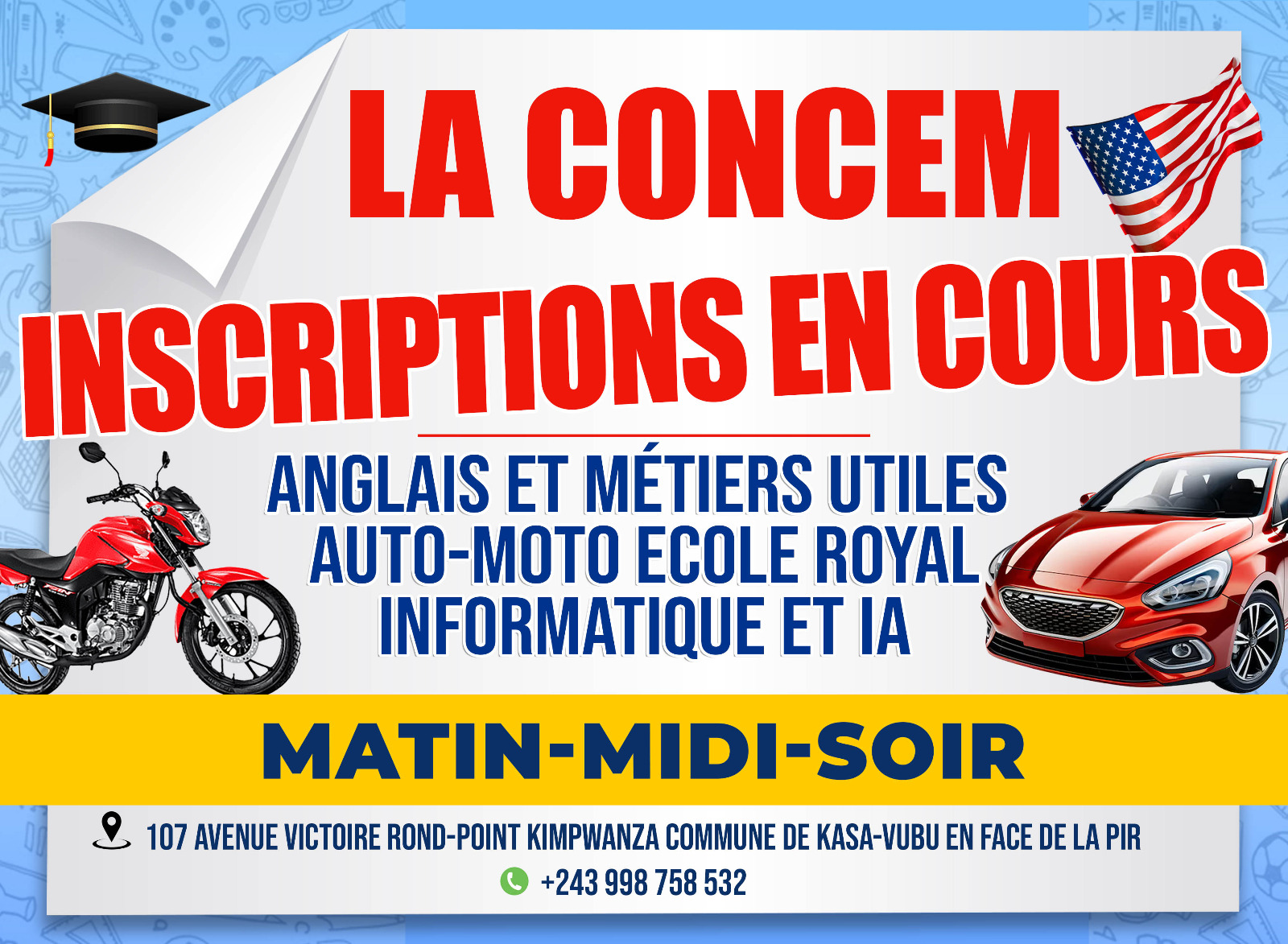 Pancarte des formations LA CONCEM